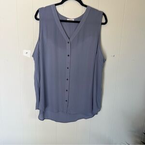 Maurices grey Sleeveless Button-Up Blouse